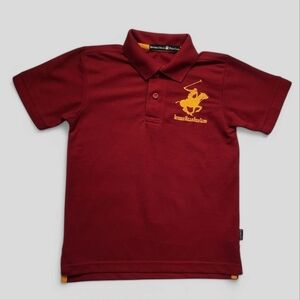 🎉 Beverly Hills Polo Club Boys’ Maroon Polo Shirt – Size 5/6